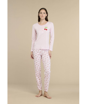 PIGIAMA DONNA COTONE MANICA LU