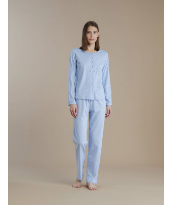 PIGIAMA DONNA COTONE MANICA LU