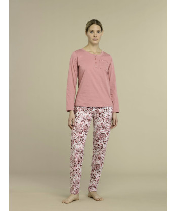 PIGIAMA DONNA COTONE MANICA LU