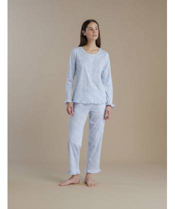 PIGIAMA DONNA COTONE MANICA LU