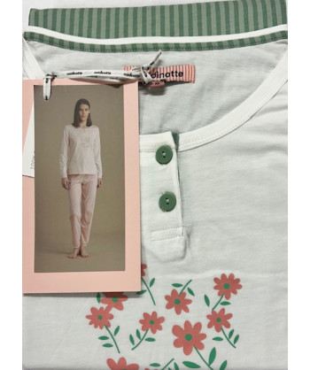 PIGIAMA DONNA COTONE MANICA LU