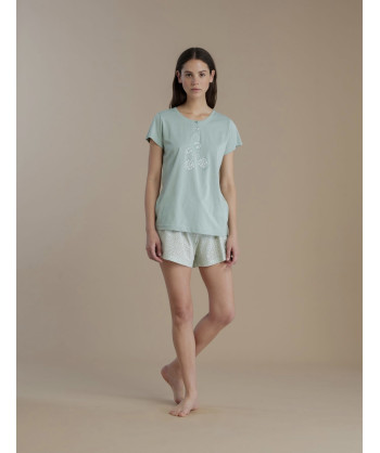PIGIAMA DONNA COTONE MANICA CO