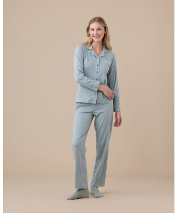 PIGIAMA DONNA VERDE JERSEY INV