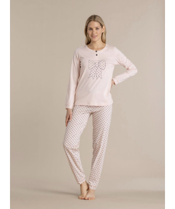 PIGIAMA DONNA COTONE MANICA LU