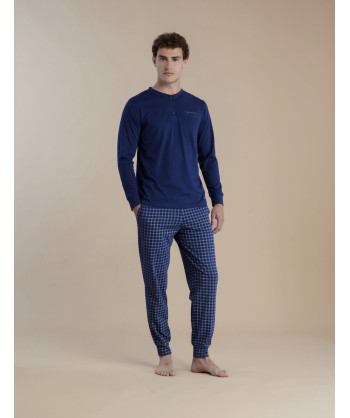 PIGIAMA UOMO COTONE MANICA LUN
