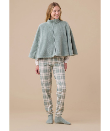 PONCHO DONNA ECO PELLICCIA CON