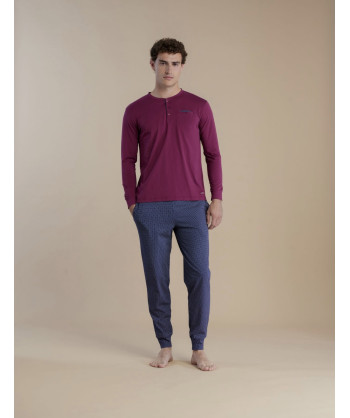 PIGIAMA UOMO COTONE MANICA LUN