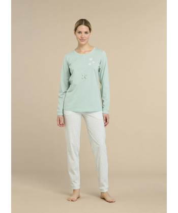 PIGIAMA DONNA COTONE MANICA LU