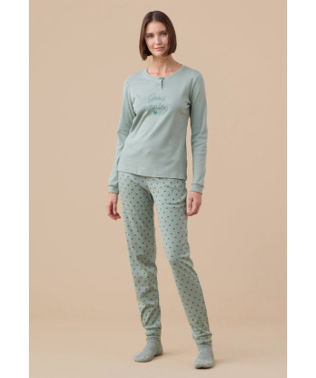 PIGIAMA DONNA CALDO COTONE