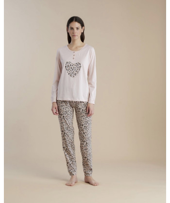PIGIAMA DONNA COTONE MANICA LU
