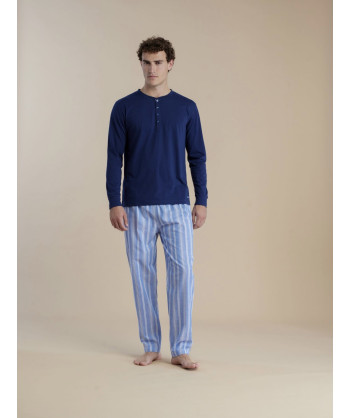 PIGIAMA UOMO NAVETTA DI COTONE