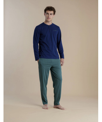 PIGIAMA UOMO COTONE MANICA LUN