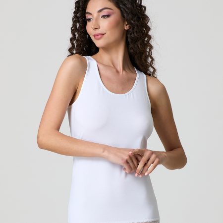CANOTTA SPALLA LARGA PIZZO