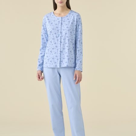PIGIAMA DONNA COTONE MANICA LU