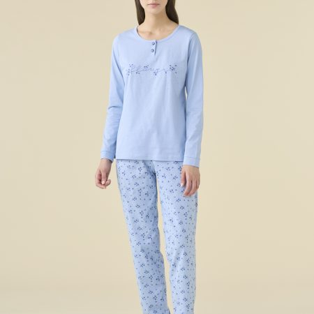 PIGIAMA DONNA PLUS COTONE MANI