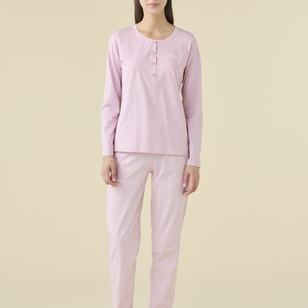 PIGIAMA DONNA PLUS COTONE MANI
