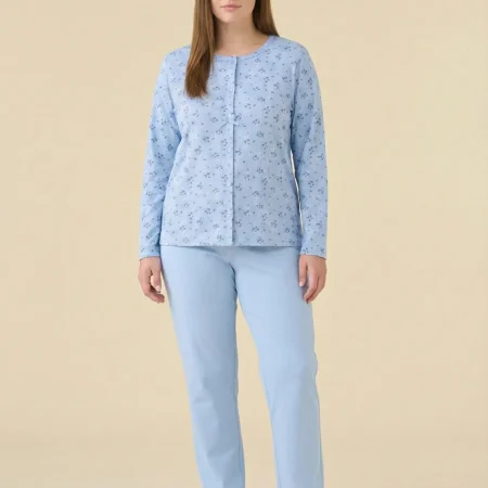 PIGIAMA DONNA PLUS COTONE MANI