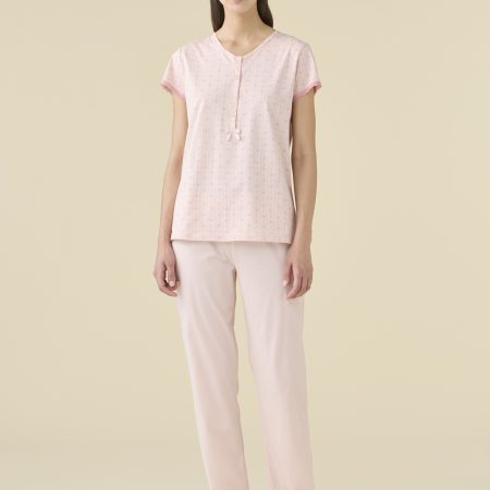 PIGIAMA DONNA PLUS COTONE MANI