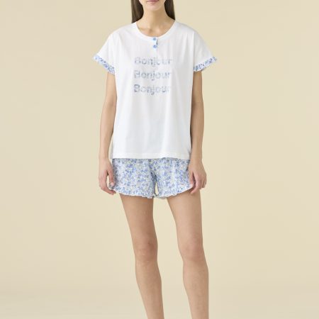 PIGIAMA DONNA COTONE MANICA CO