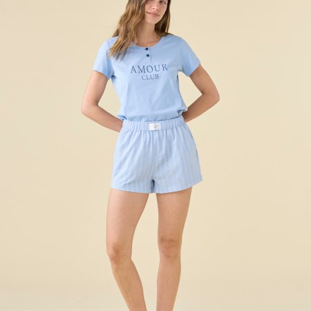 PIGIAMA DONNA COTONE MANICA CO