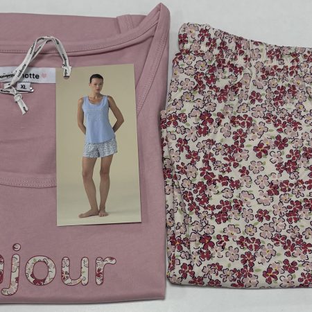 PIGIAMA DONNA COTONE SPALLA LA