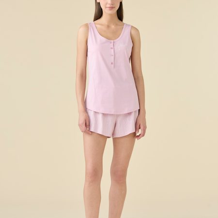 PIGIAMA DONNA COTONE SPALLA LA