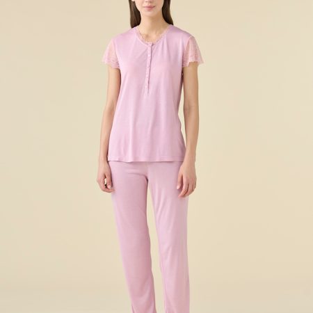 PIGIAMA DONNA MODAL MANICA COR