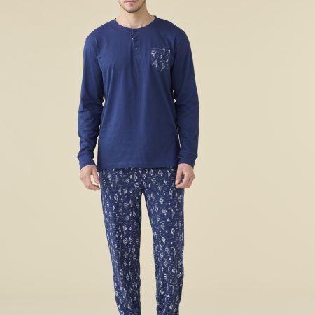 PIGIAMA UOMO JERSEY DI COTONE