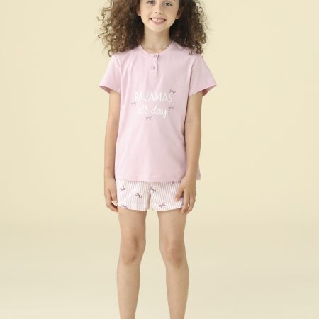 PIGIAMA BAMBINA COTONE MANICA